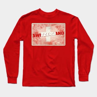 Switzerland Vintage style retro souvenir Long Sleeve T-Shirt